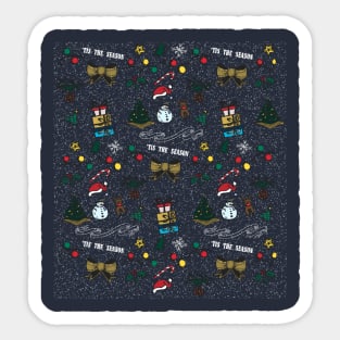 Tis the Season Christmas Pattern Sticker